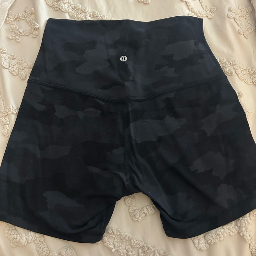 Black Camo Lululemon Biker Shorts